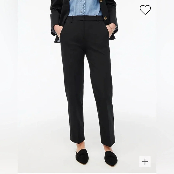 J CREW Kallie Straight Leg Pant, NWT, Size 8P, Black - Picture 1 of 8